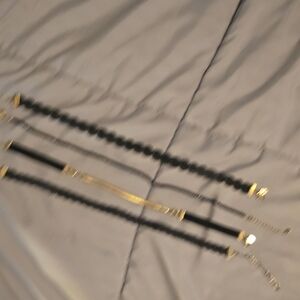 Black and Gold Choker Necklace Set